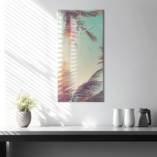 Reloj vertical Palmeras tropicales - espejomat.es