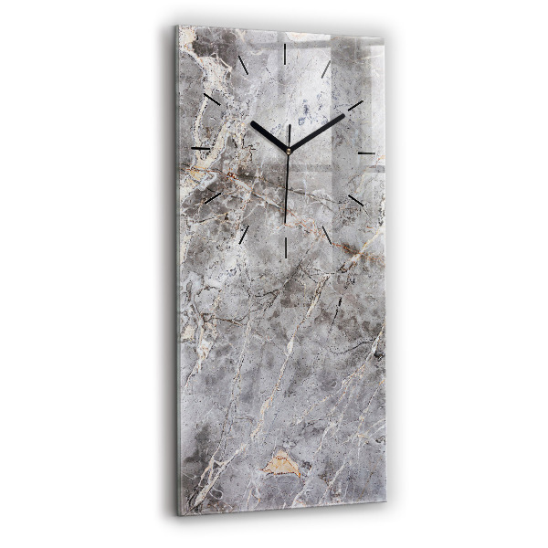 Reloj de vidrio vertical Mármol granito gris - espejomat.es