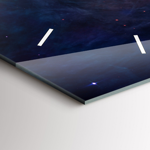 Reloj de vidrio vertical Galaxia y estrellas - espejomat.es