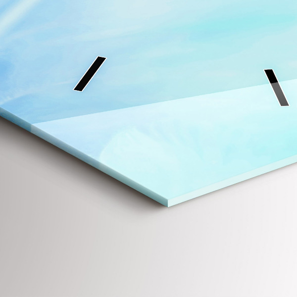 Reloj de cristal vertical Plumas de colores - espejomat.es