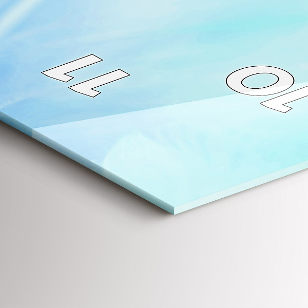 Reloj de cristal vertical Plumas de colores - espejomat.es