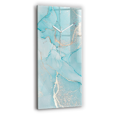 Reloj de vidrio vertical Mármol decorativo - espejomat.es