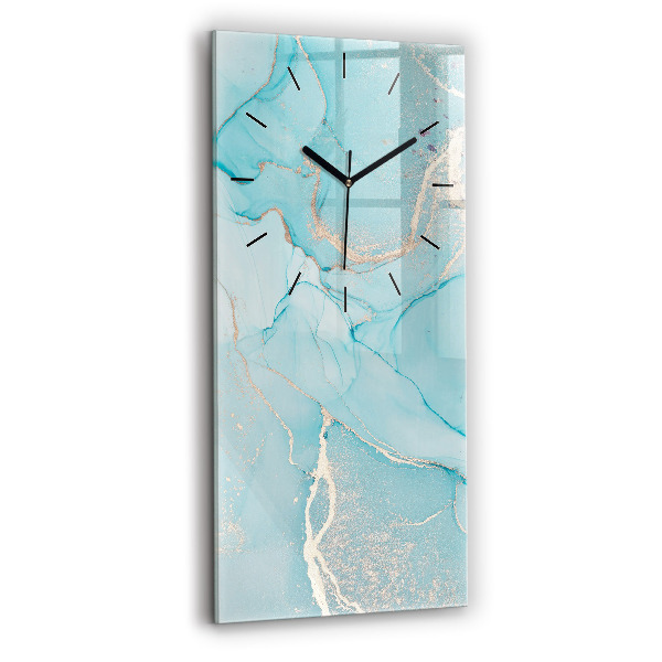 Reloj de vidrio vertical Mármol decorativo - espejomat.es