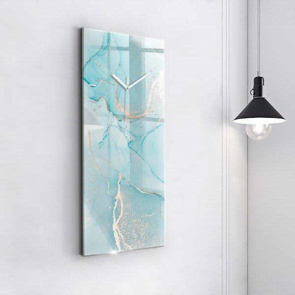 Reloj de vidrio vertical Mármol decorativo - espejomat.es