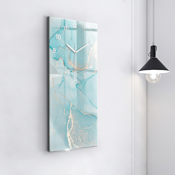 Reloj de vidrio vertical Mármol decorativo - espejomat.es
