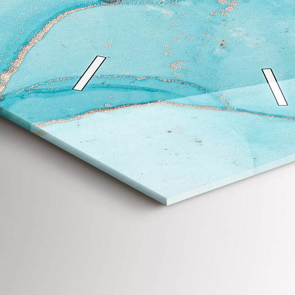 Reloj de vidrio vertical Mármol decorativo - espejomat.es