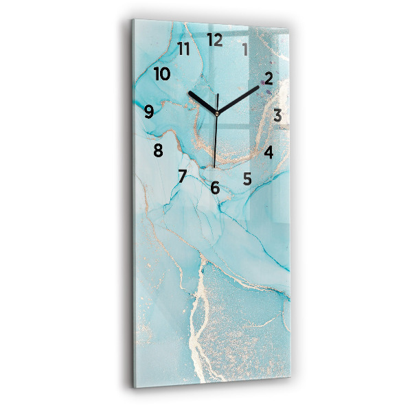 Reloj de vidrio vertical Mármol decorativo - espejomat.es