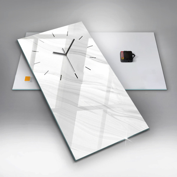 Reloj de cristal vertical Mármol decorativo - espejomat.es
