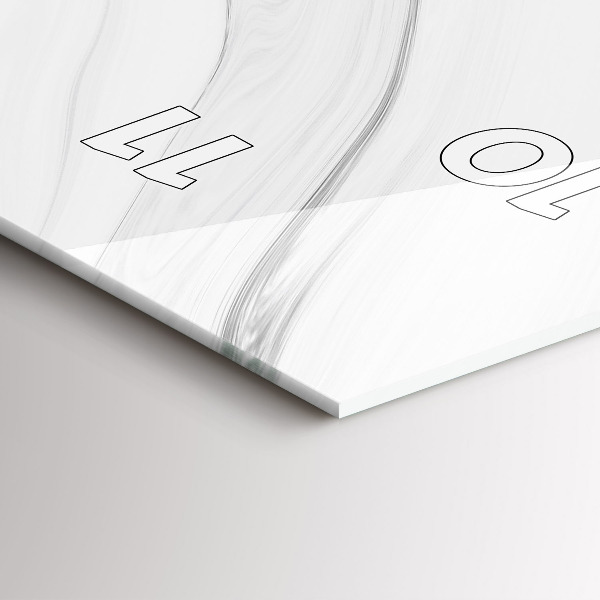 Reloj de cristal vertical Mármol decorativo - espejomat.es