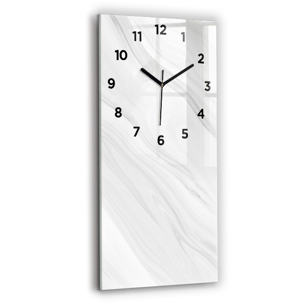 Reloj de cristal vertical Mármol decorativo - espejomat.es