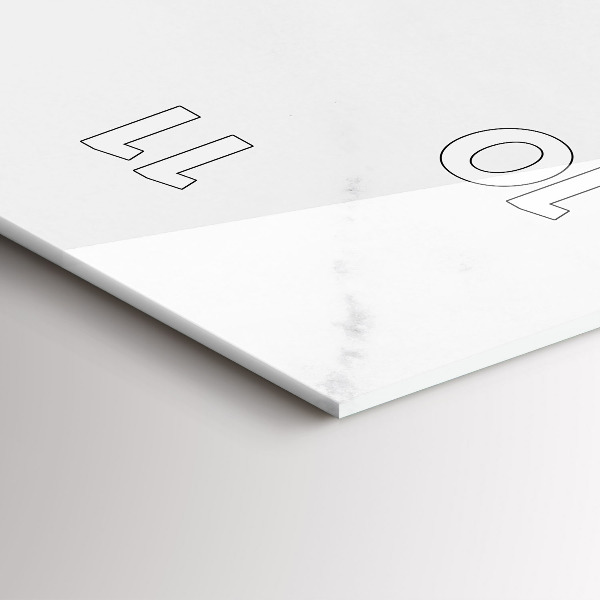 Reloj de vidrio vertical Elegante mármol - espejomat.es