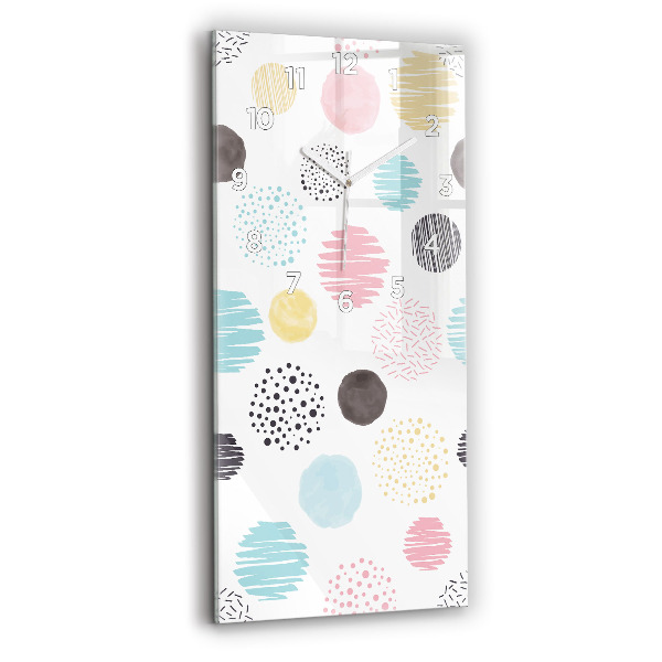 Reloj de cristal vertical Patrón geométrico - espejomat.es