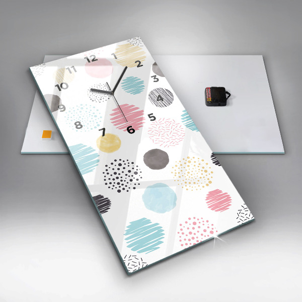 Reloj de cristal vertical Patrón geométrico - espejomat.es