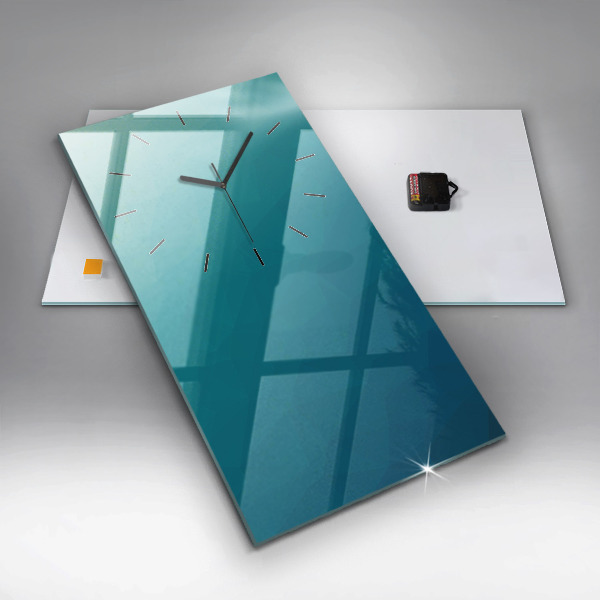 Reloj de cristal vertical Abstracción marina - espejomat.es