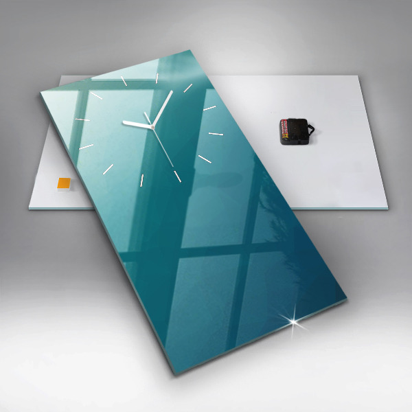 Reloj de cristal vertical Abstracción marina - espejomat.es