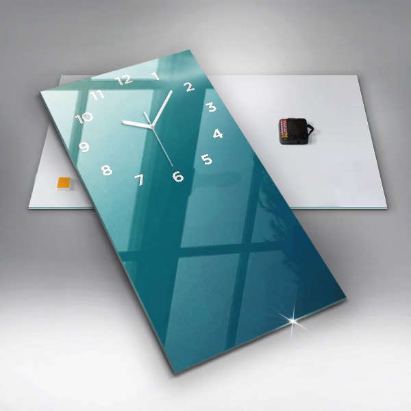 Reloj de cristal vertical Abstracción marina - espejomat.es