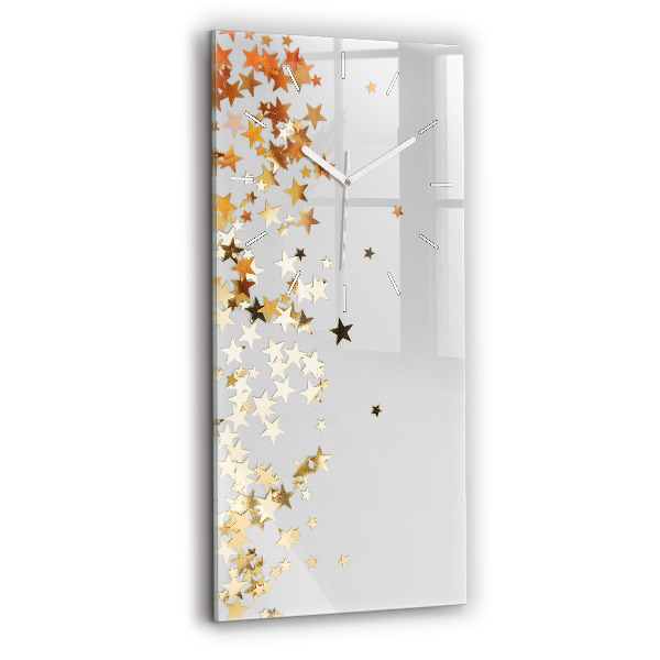 Reloj de vidrio vertical Estrellas sobre fondo brillante - espejomat.es