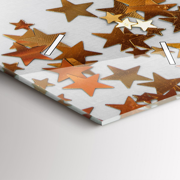 Reloj de vidrio vertical Estrellas sobre fondo brillante - espejomat.es