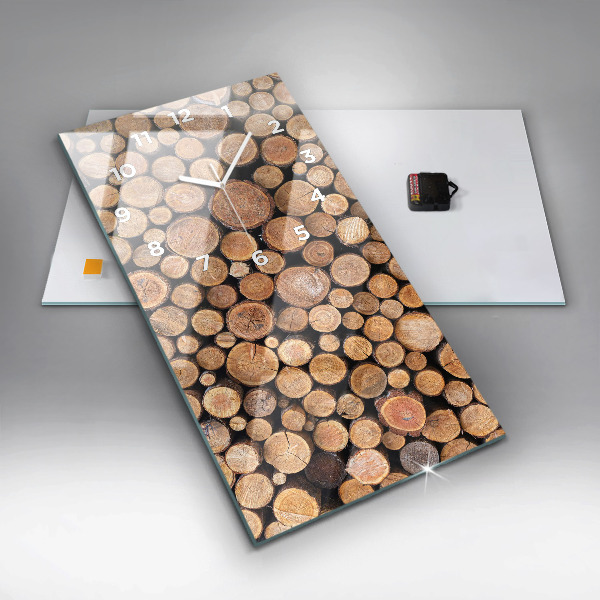 Reloj de vidrio vertical Anillos de árboles - espejomat.es