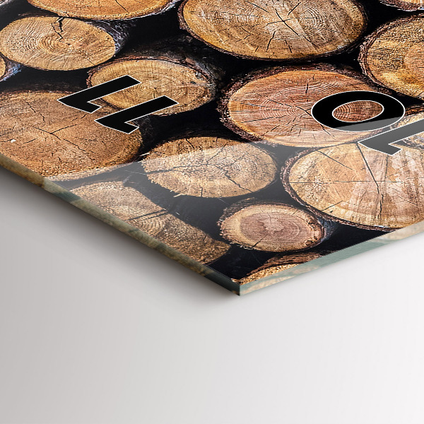 Reloj de vidrio vertical Anillos de árboles - espejomat.es