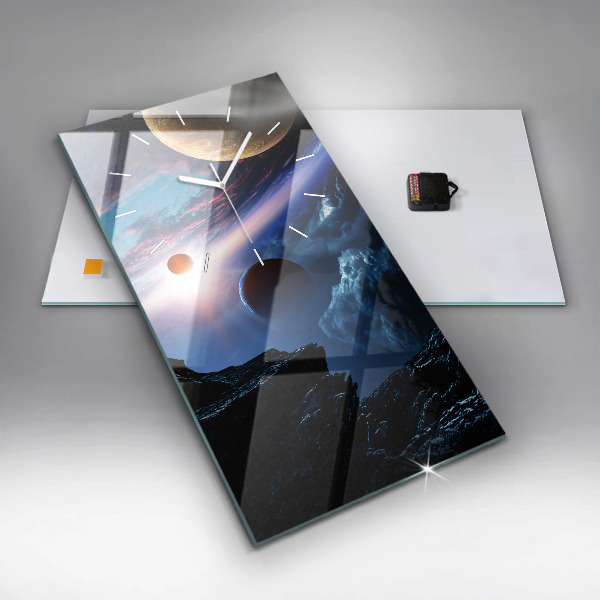 Reloj de cristal vertical Gran galaxia - espejomat.es