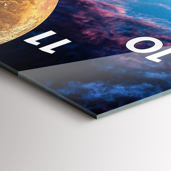 Reloj de cristal vertical Gran galaxia - espejomat.es