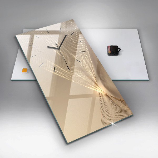 Reloj de cristal vertical Luz abstracta - espejomat.es