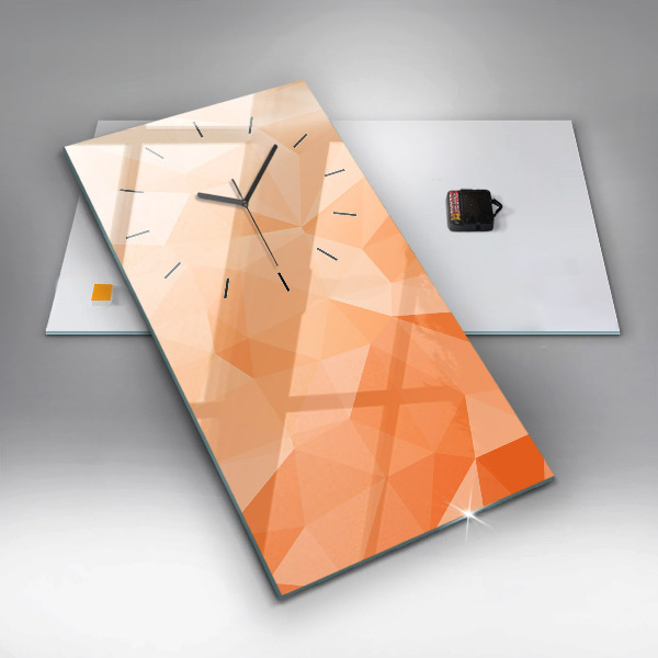 Reloj de vidrio vertical Triángulos abstractos - espejomat.es