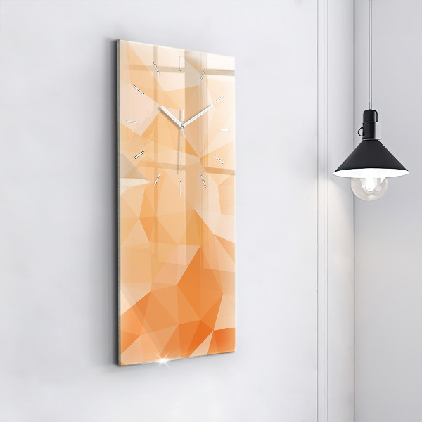 Reloj de vidrio vertical Triángulos abstractos - espejomat.es