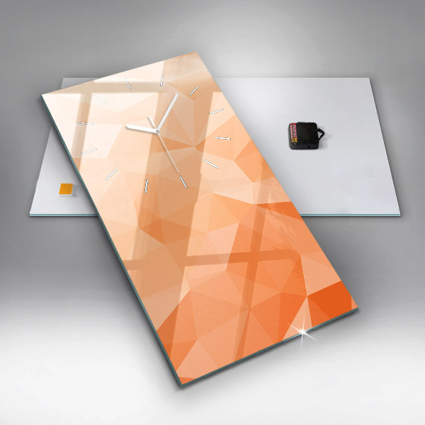 Reloj de vidrio vertical Triángulos abstractos - espejomat.es