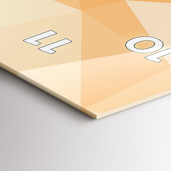 Reloj de vidrio vertical Triángulos abstractos - espejomat.es