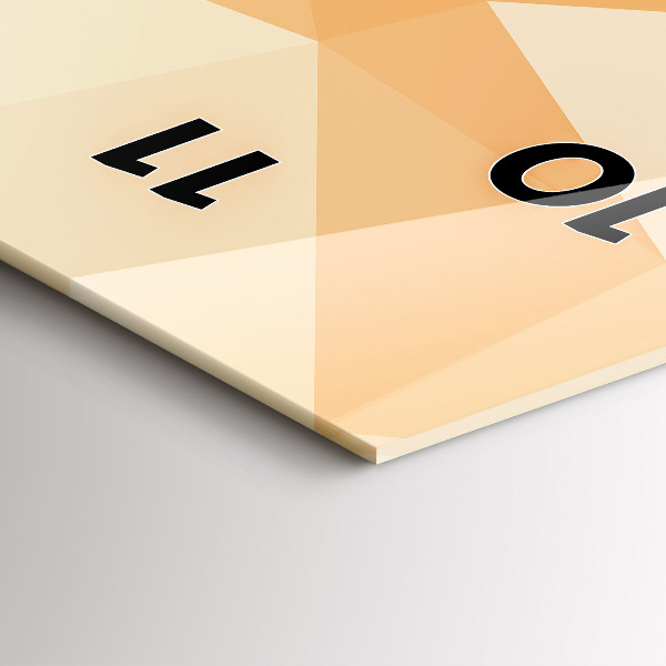 Reloj de vidrio vertical Triángulos abstractos - espejomat.es