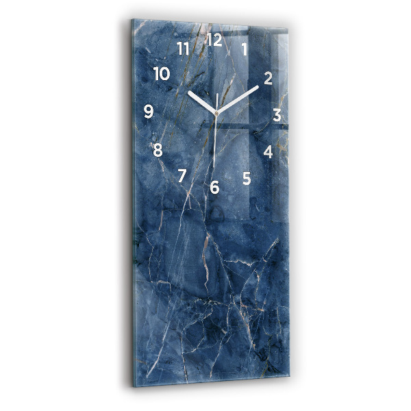 Reloj vertical Textura de mármol azul - espejomat.es