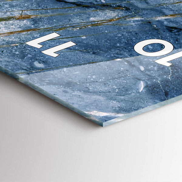 Reloj vertical Textura de mármol azul - espejomat.es