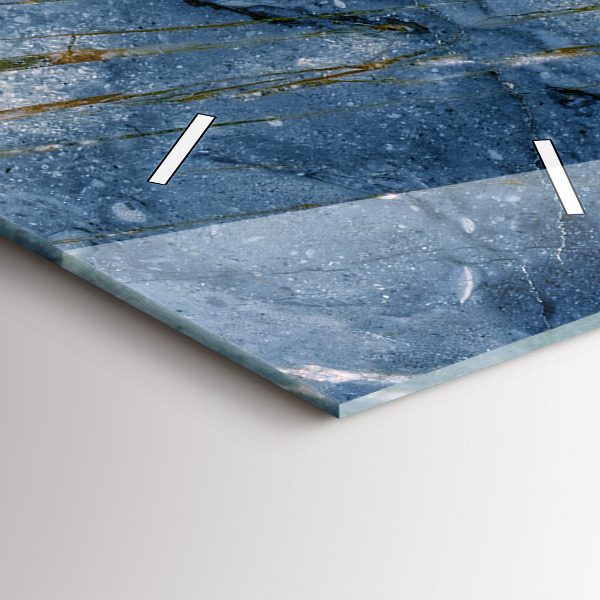 Reloj vertical Textura de mármol azul - espejomat.es