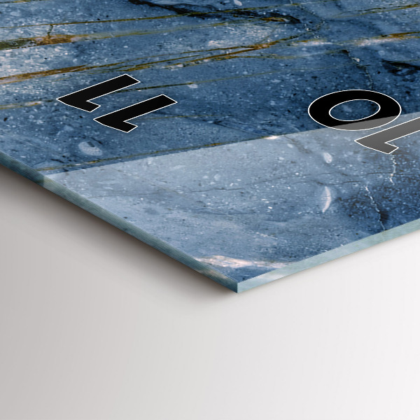 Reloj vertical Textura de mármol azul - espejomat.es