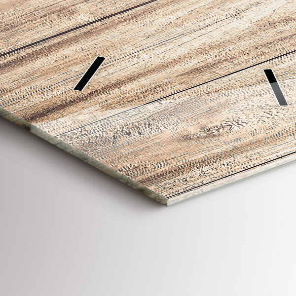 Reloj de vidrio vertical Textura de madera - espejomat.es