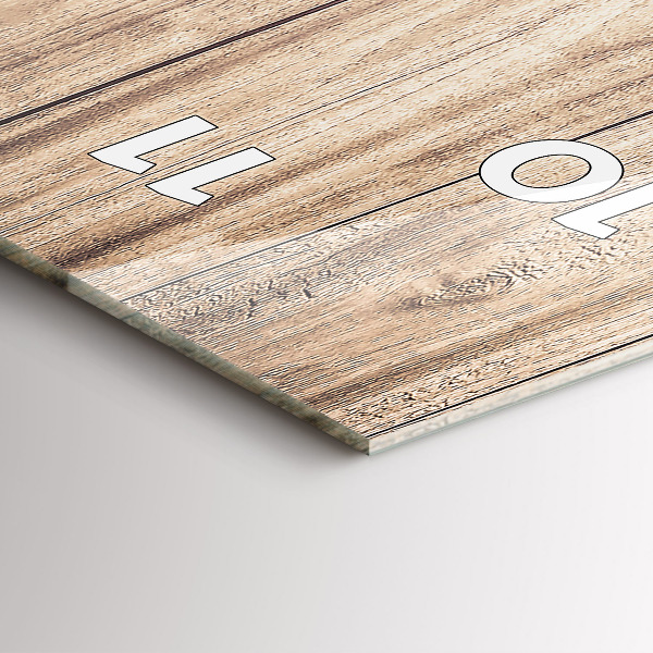 Reloj de vidrio vertical Textura de madera - espejomat.es