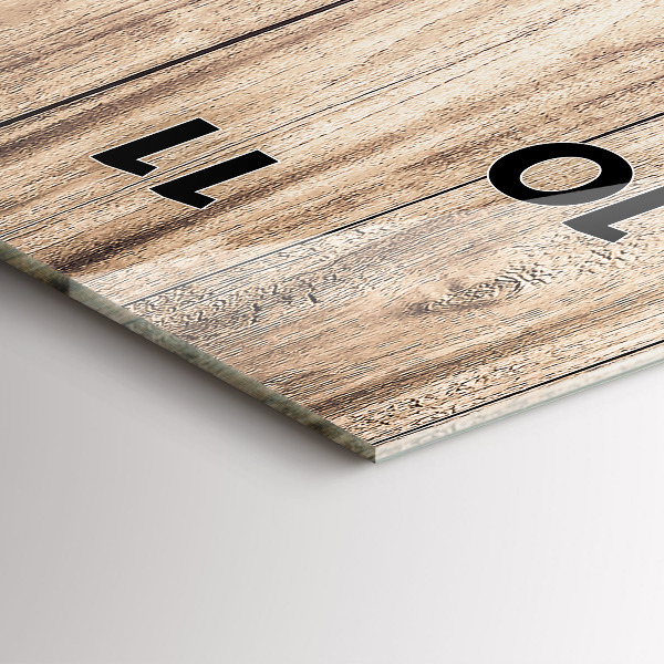 Reloj de vidrio vertical Textura de madera - espejomat.es