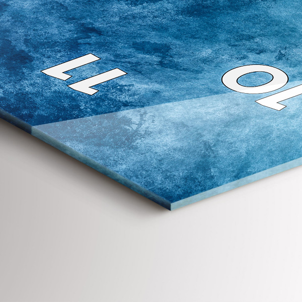 Reloj de vidrio vertical Agua abstracta - espejomat.es