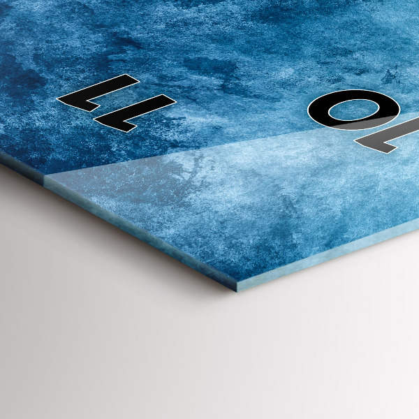 Reloj de vidrio vertical Agua abstracta - espejomat.es