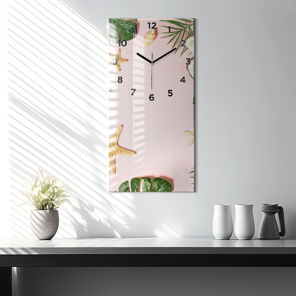 Reloj de cristal vertical Ambiente veraniego - espejomat.es