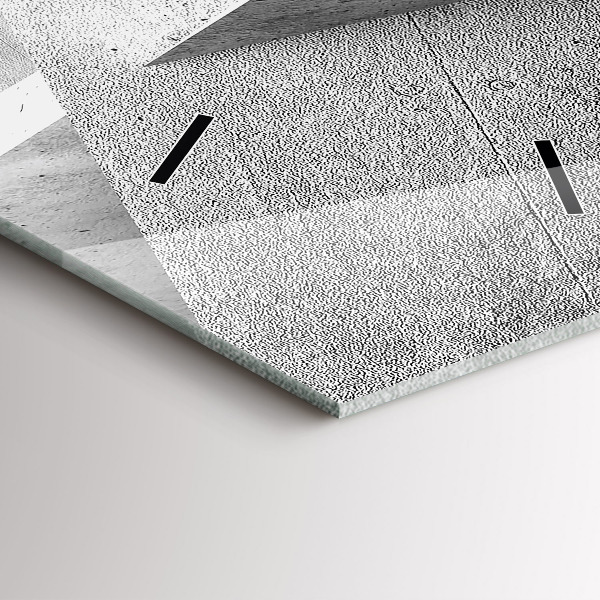 Reloj vertical Triángulos abstractos - espejomat.es