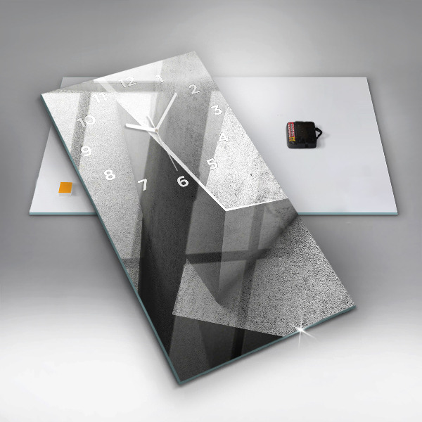 Reloj vertical Triángulos abstractos - espejomat.es