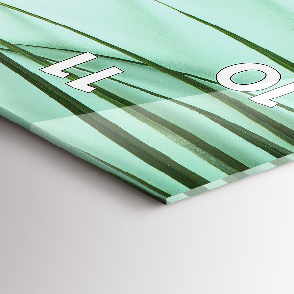 Reloj de vidrio vertical Hojas de Monstera - espejomat.es