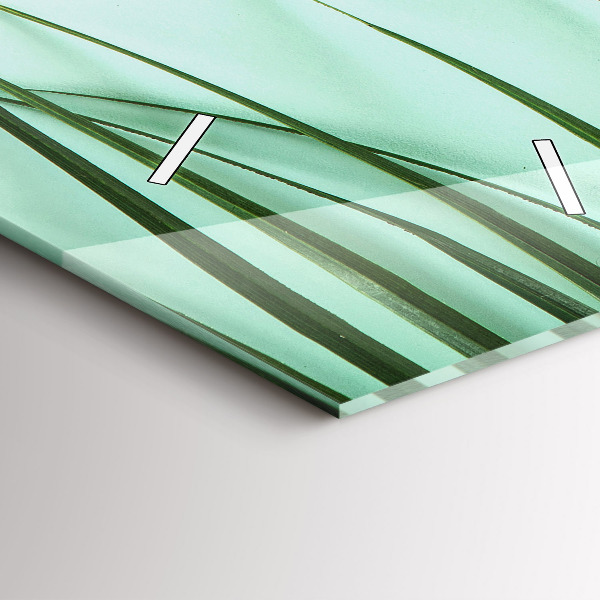 Reloj de vidrio vertical Hojas de Monstera - espejomat.es