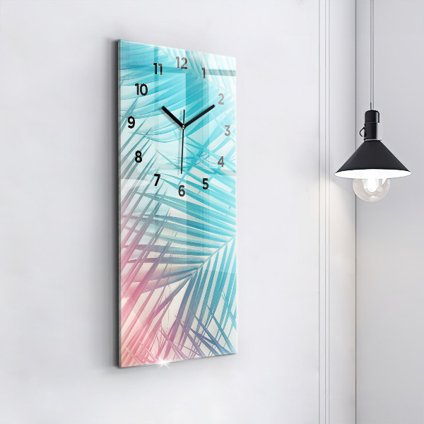 Reloj de cristal vertical Palmera tropical - espejomat.es