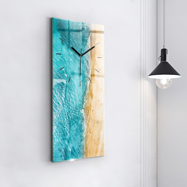 Reloj de vidrio vertical Gente de la playa - espejomat.es