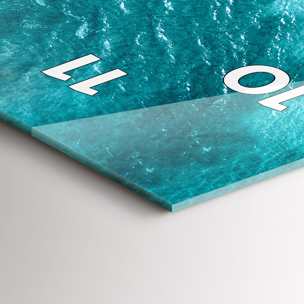 Reloj de vidrio vertical Gente de la playa - espejomat.es