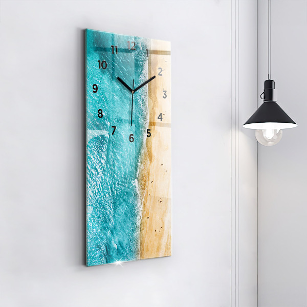 Reloj de vidrio vertical Gente de la playa - espejomat.es